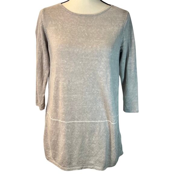 J. Jill Pure Jill Gray Linen Blend Tunic Size S - Picture 1 of 4
